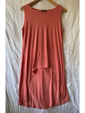 LBisse Dress S Coral Sharkbite High Low Sleeveless Asymmetrical